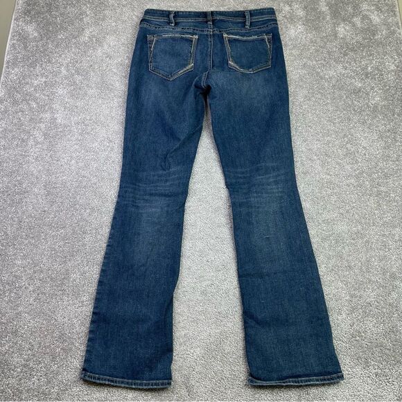 Silver Jeans Women’s 30X32 Blue Elyse Slim Boot Mid-Rise Dark Denim Stretch - Picture 4 of 13